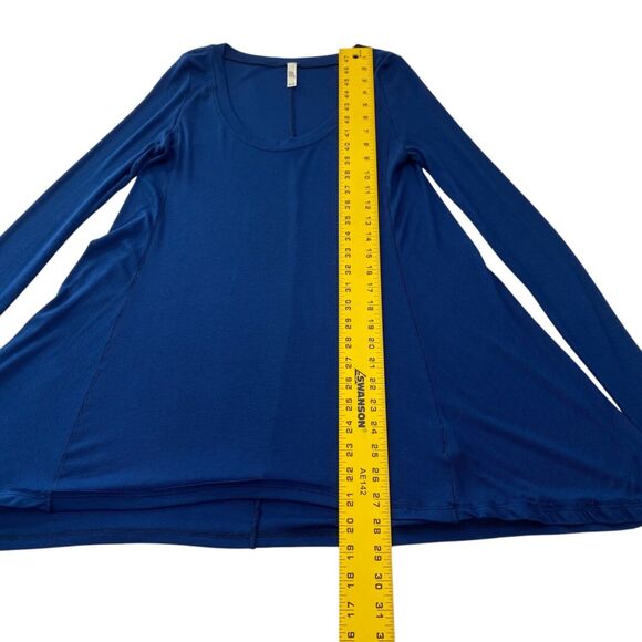 Free People Long Sleeve Tunic Top Womens XS Blue Asymmetrical Stretch Whimsigoth - Picture 10 of 11